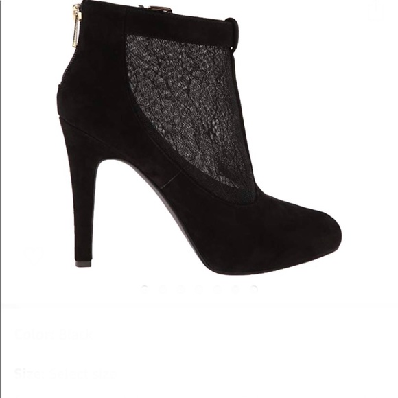 Jessica Simpson black lace insert boots - Picture 4 of 8